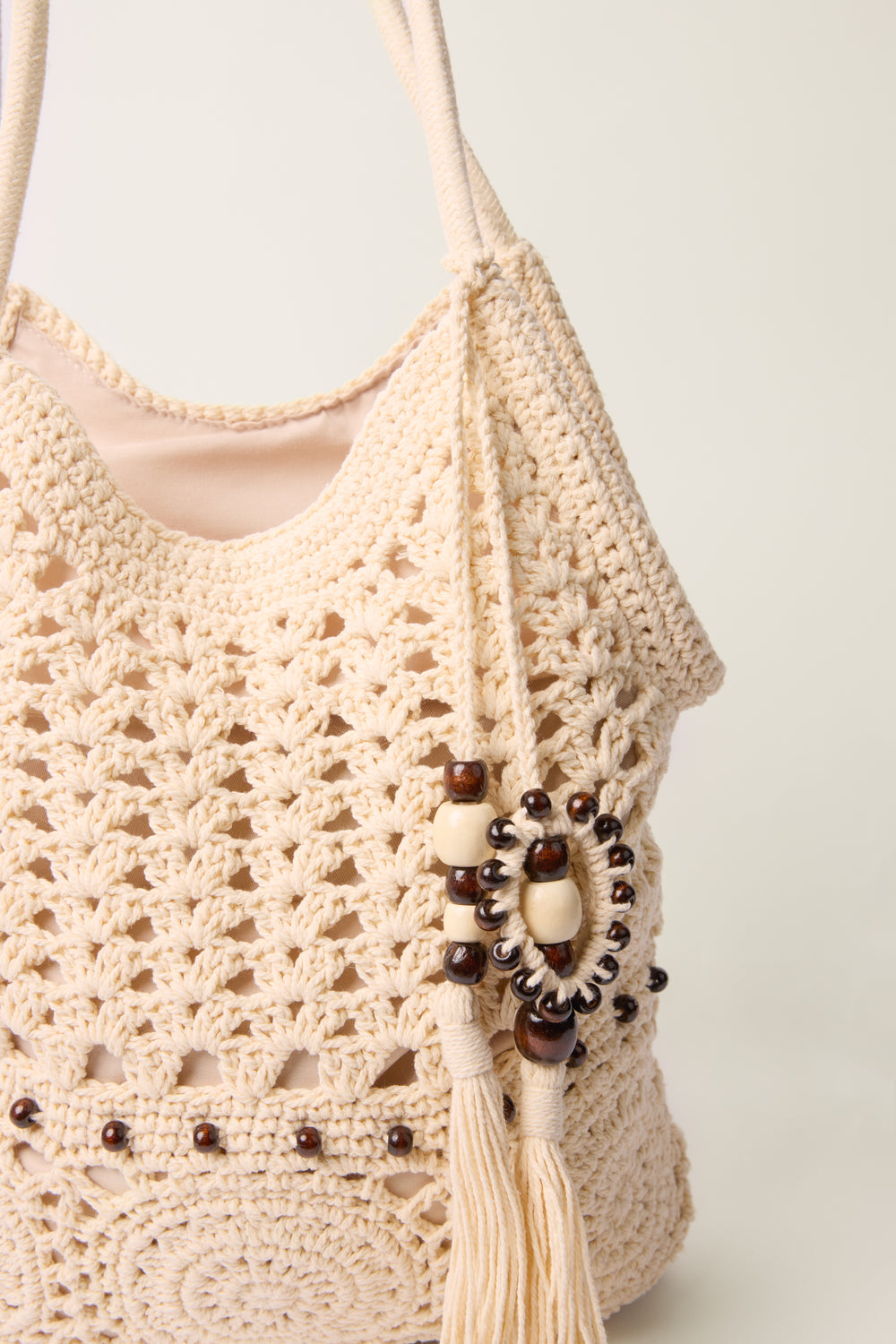 SANTORINI BEADED CROCHET SUMMER BAG