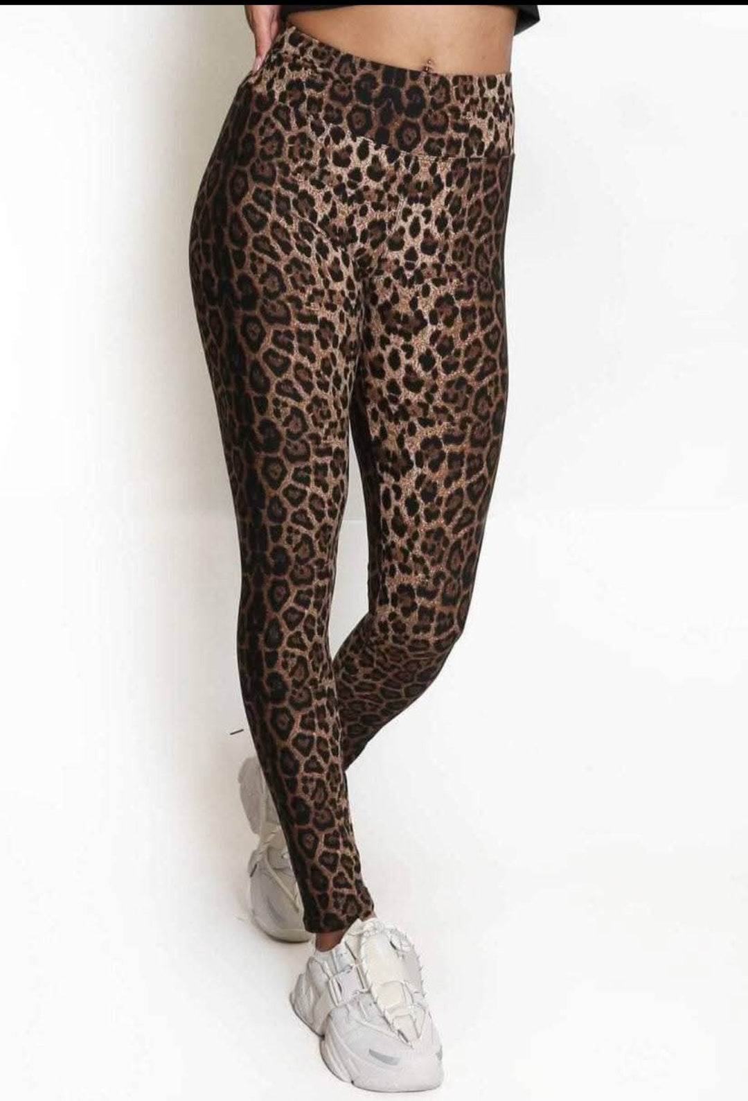 APRIL LEOPARD PRINT STRETCH LEGGINGS